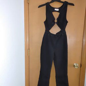 WE THE FREE Woman's Stretched Denim Jumpsuit Black Size XS Pre-owned